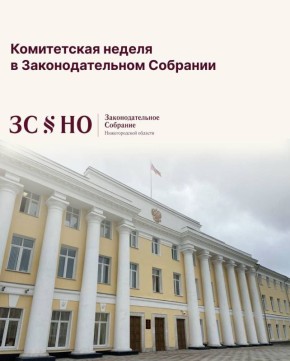 В Законодательном Собрании Нижегородской области стартовала комитетская неделя