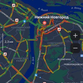 Десятибалльные пробки в Нижнем
